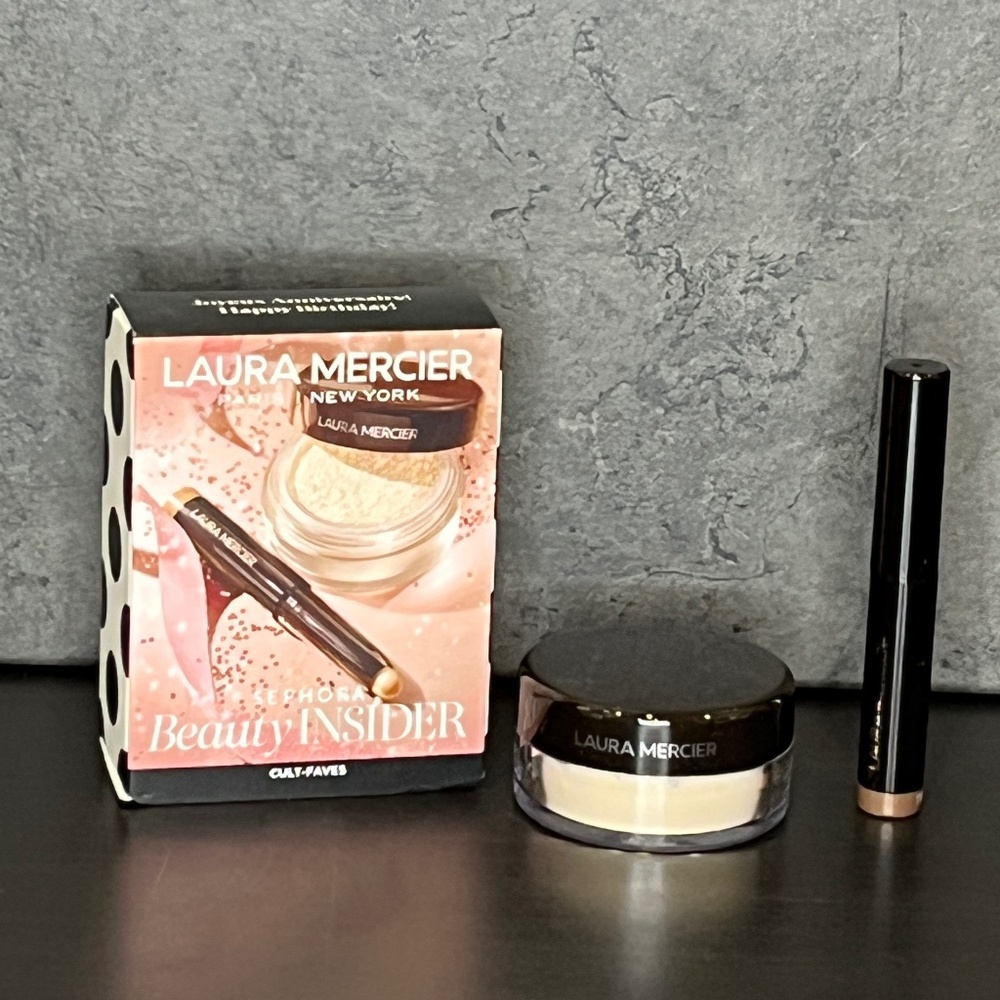 NEW NEVER USED LAURA MERCIER SEPHORA setting powder CAVIAR eye shadow Set